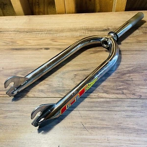 Mid-90s GT Butted Cr-Mo BMX Fork 1-Inch 1" 20 Wheel Chrome + Crown Race - Picture 1 of 14