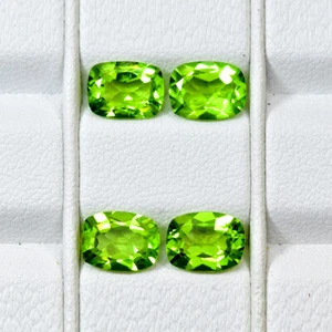 5.64Ct (4Pcs) Superb Lustrous Unheated Pakistan Peridot Loose Gemstone - Picture 1 of 1