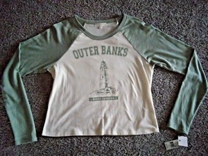 Ladies Long Sleeve Raglan Ultra Flirt Tee Shirt - Medium - New - Picture 1 of 4