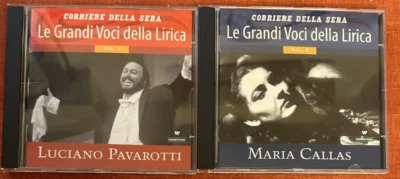 2 CD LUCIANO PAVAROTTI - MARIA CALLAS - LE GRANDI VOCI DELLA LIRICA - - Immagine 1 di 3