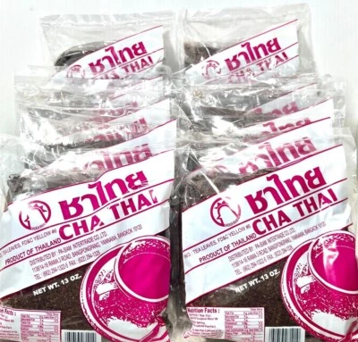 Mezcla de hojas de té tailandés Cha Thai Ice Tea 13 oz (paquete de 12) ~ VENDEDOR DE EE. UU. Foto 1 de 4