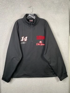 Nascar Tony Stewart Jacket Mens 2XL Black 1/4 Zip Fleece Emboidered Pullover - Picture 1 of 12
