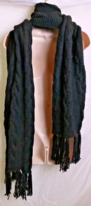 Torrid Black Cable Knit Scarf NWT - Picture 1 of 2