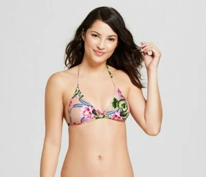 Tori Praver Seafoam Women's Tropical Triangle Bikini Top - Pastel Pink S NWT - Picture 1 of 1