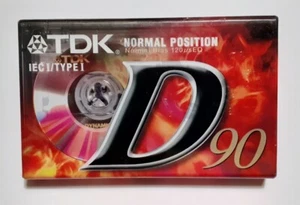 MUSICASSETTA VINTAGE NUOVA SIGILLATA : TDK D-90EB IEC I / TYPE I NORMAL POSITION - Picture 1 of 6