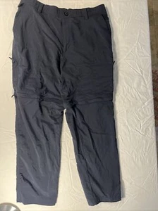 Mens Reel Legends Convertible Pants Black Size Large Quick Dry Fishing Hiking - Picture 1 of 4