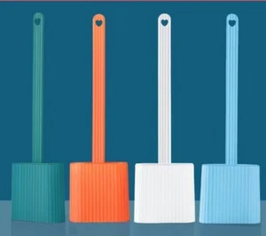 NOLA Silicone Toilet Brush with Holder Creative Cleaning Brush Set - Picture 1 of 9