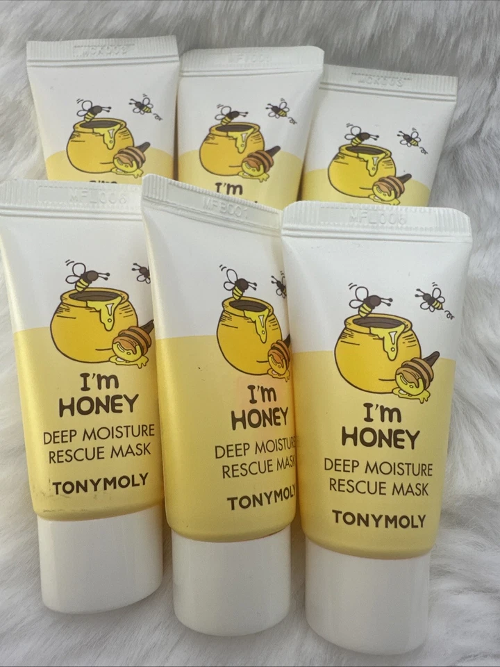 3x Tony Moly I'm Honey Deep Moisture Rescue Facial Mask .5oz | 15 Ml