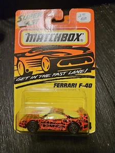 1994 Matchbox Superfast Ferrari F40 Orange w/ Black Texture Diecast Car - Picture 1 of 4