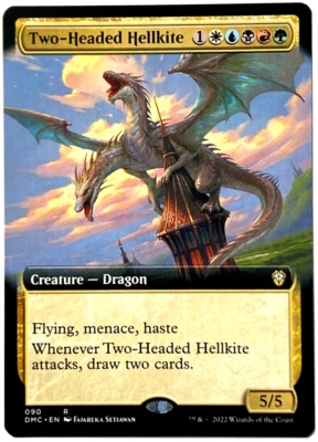 MTG Two-Headed Hellkite EXTENDED ART Commander: Dominaria United 090 NM - Image 1 of 2