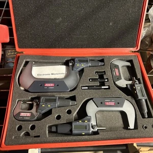 SPI IP54 Outside Electronic Micrometer SET, 4 pc. 0-4" - 13-114-4 - Picture 1 of 11
