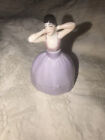 German 3” Perfume Bottle Figural Belle Women Lilac  Gown c.1890 Half Doll