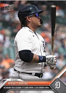 Miguel Cabrera 2023 Topps NOW #421 Ties Ty Cobb with XBH - Picture 1 of 2