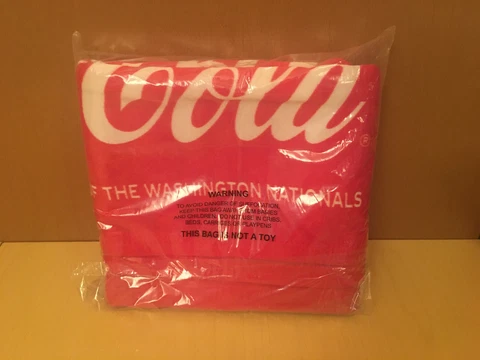 Washington Nationals Blanket Coca-Cola  Coke 22x38 New package SGA 9/19/21 Cover