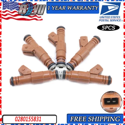 Inyectores de combustible para Volvo S60 S80 C70 V70 XC90 1998-09 2,4 L 2,5 L 5 piezas 0280155831  Foto 1 de 4