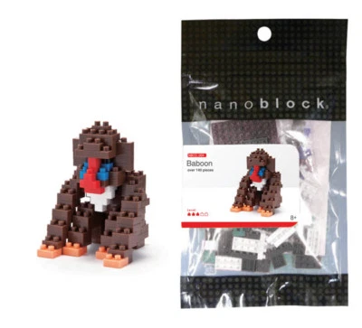 NEW Nanoblock Micro Size Baboon 140pcs - Image 1 of 3