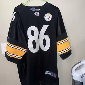 Reebok NFL Equipment Hines Ward Jersey Pittsburgh Steelers Black Stitched Men XL - Picture 1 of 6