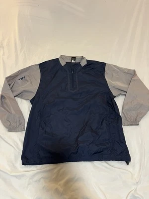 Chaqueta cortavientos Easton para hombre L 1/4 cremallera manga larga pulóver azul gris 148 Foto 1 de 4