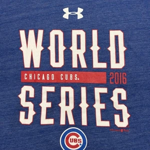 Chicago Cubs Shirt Mens XL Blue MLB Baseball World Series 2016 T-Shirt Tee - Picture 1 of 11