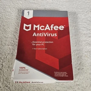 McAfee Antivirus 2018 For 1 Year 1 PC***SEALED Retail Pack*MAB00EST1RAA* - Picture 1 of 2