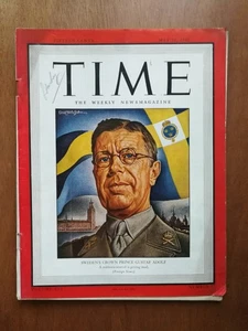 Time Magazine May 31 1943 Gustaf Adolf of Sweden No Label Newsstand - Picture 1 of 1