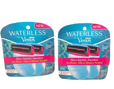 2 paquetes de maquinillas de afeitar lubricantes de gel suave sin agua de Gillette Venus (4 maquinillas de afeitar en total) Foto 1 de 4