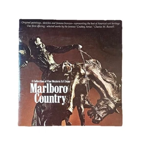 Anuncio impreso vintage Marlboro Cigarettes obra de arte occidental 1974 - Imagen 1 de 5