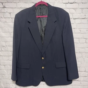 Farah Clothing Co. Blazer Men's 46R Navy Blue Two Button Single Breasted Jacket - Picture 1 of 7