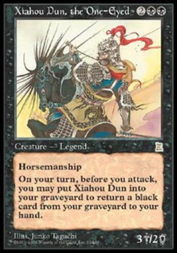 Light Play, English MTG Regular Xiahou Dun, the One-Eyed Portal Three Kingdoms M - Image 1 of 1