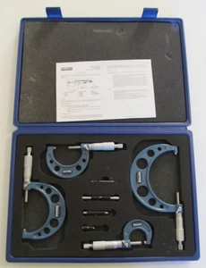 Anytime Tools 0-4" Outside Micrometer Set - Machinist Tool - Carbide Tips - Picture 1 of 10