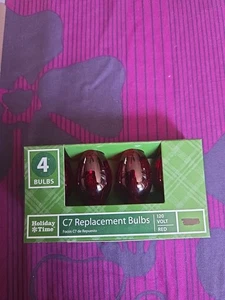 Holiday Time C7 Replacement Bulbs Red Indoor/Outdoor - Picture 1 of 6
