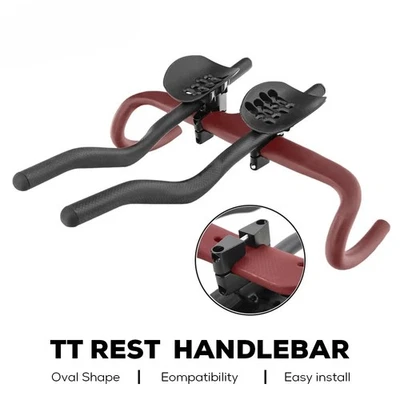 Road Bike Triathlon Time Trial Carbon Rest TT Handlebar 35°/55° for Aero Bar - Image 1 of 4
