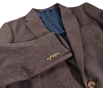 Biltmore Blazer Men 46L Wool Blend Tweed Sport Coat 2 Button Jacket Unstructured - Image 1 of 4