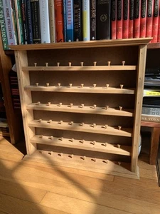 Wooden Golf Ball Display Cabinet Case Rack Wall Mount For 48 Balls Vintage - Picture 1 of 8