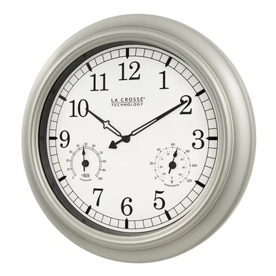WT-3181PL-Q Quartz Indoor/Outdoor Wall Clock, 18" - Image 1 of 4