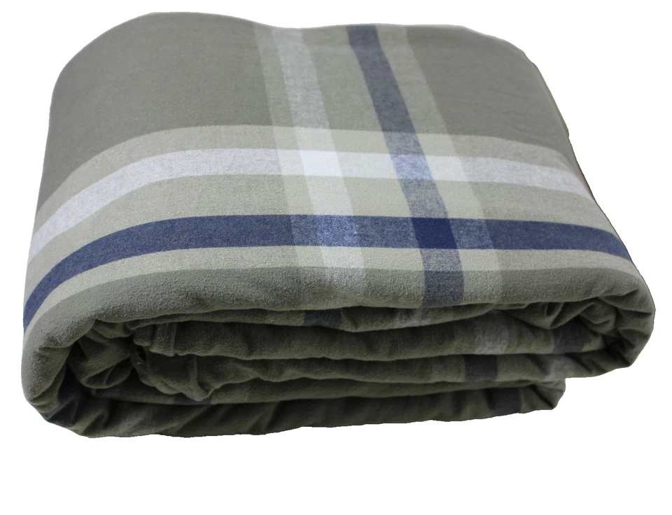 Pottery Barn Xander клетчатый фланелевый пододеяльник королева 90x88 - Изображение 1 из 4