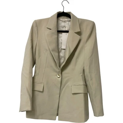 Blazer Mujer Zara Chaqueta Mediana Crema Marfil Ajustado Hombro Almohadilla 2204/696 Nuevo Con Etiquetas Foto 1 de 4