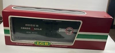 LGB 42723 G Scale Refrigerator Express Car Hood's Grade A Dairy Green IOB USA - Image 1 of 4