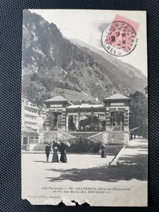 CPA 65 CAUTERETS - Gare de l'Esplanade et Pic des Bains - Imagen 1 de 2