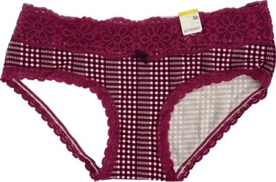 Panty SO Boybrief, Talla S en Vivacious Plaid magenta rosa encaje - Nuevo con etiquetas Foto 1 de 3