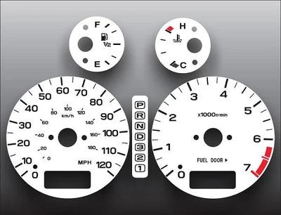Medidores de cara blanca para Subaru Legacy 2000-2003 Foto 1 de 4