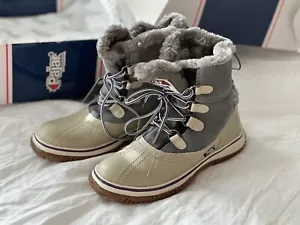 New Pajar Iceberg Boots - Women's Size 7 (38 EU), Medium Width, White/Light Grey - Picture 1 of 14