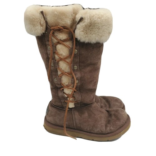 Stivali UGG Australia Upside pelle di pecora taglia 6 donna 5163 pelle marrone
