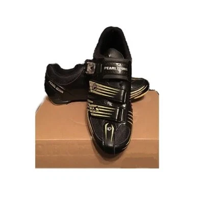 Zapato de ciclismo de carretera Pearl Izumi Race RD II para hombre EE. UU. 8 / UE 41,5 negro/amarillo - Nuevo de Lote Antiguo Foto 1 de 3