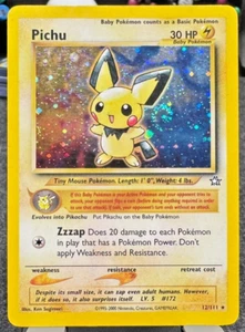 Pokémon TCG Pichu Neo Genesis 12/111 Holo Rare NM - BEAUTIFUL SWIRL! - Picture 1 of 10