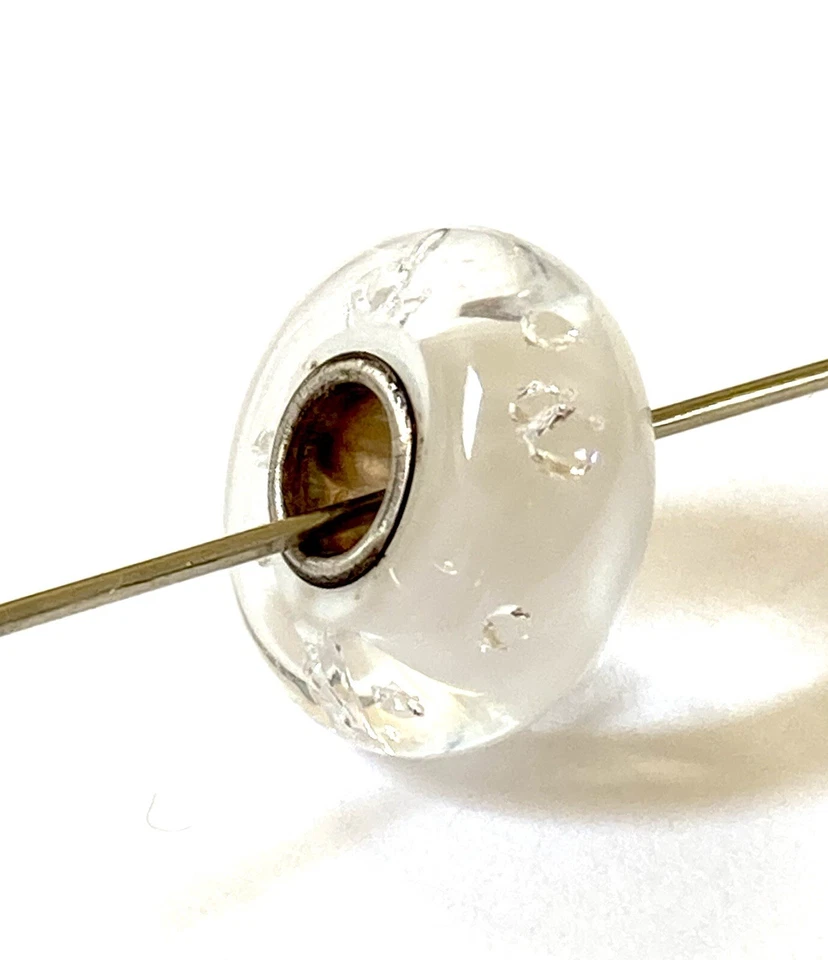 TROLLBEADS TGLBE-00028 CONTAS DE DIAMANTE BRANCO PRATA ESTERLINA LAA 925 ZIRCÔNIA CÚBICA - Imagem 1 de 4