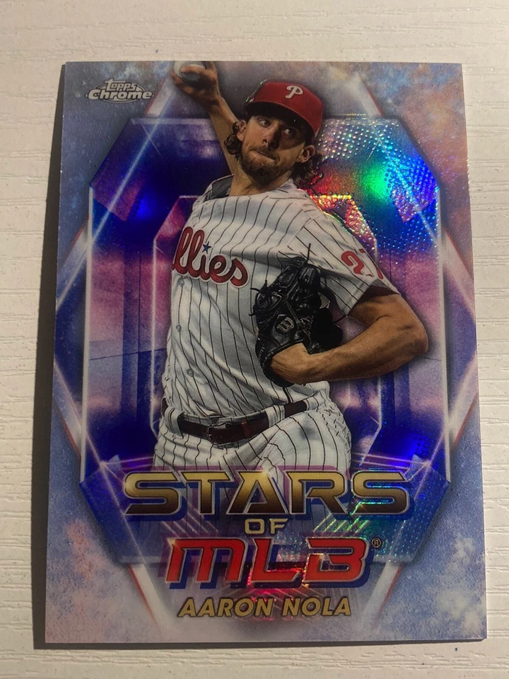 2023 Topps Update Stars of MLB Chrome Aaron Nola Philadelphia Phillies 86 - Image 1 of 1