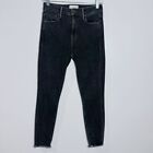 PS Parker Smith skinny hochtaillierte Jeans ausgefranster Saum Größe 26