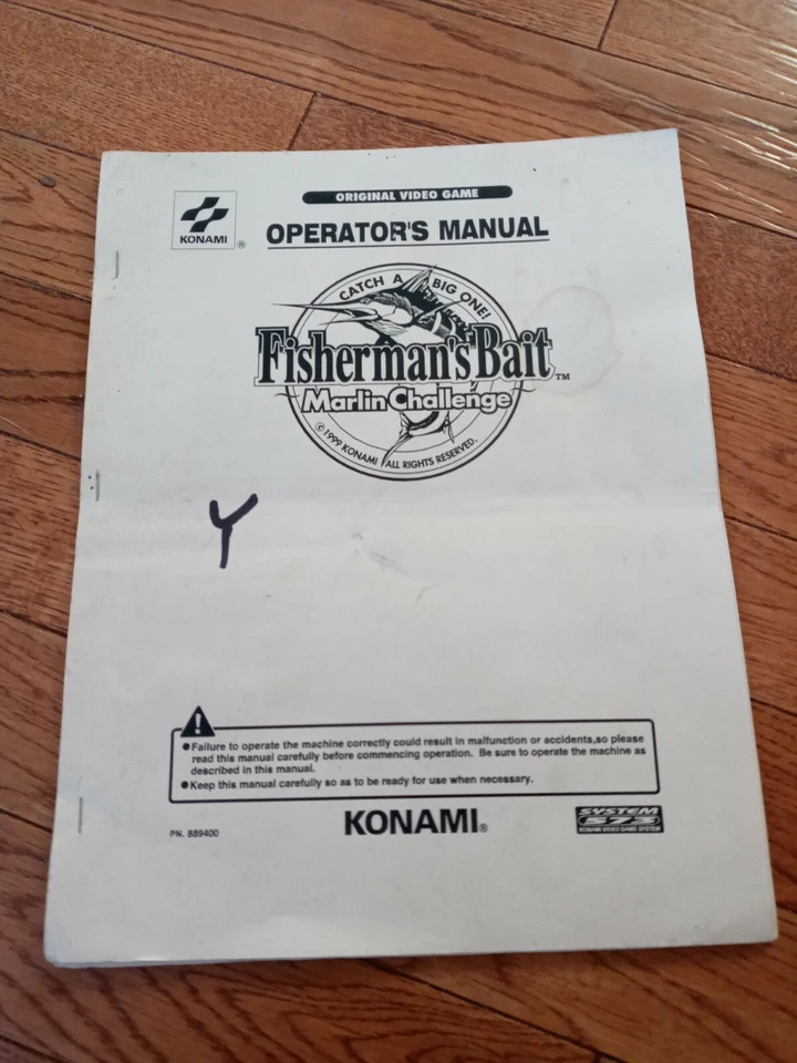 Fisherman's bait marlin challenge Arcade Manual - Image 1 of 1