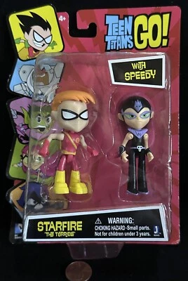 Teen Titans Go! Mini boneco STARFIRE the Terrible with SPEEDY 3 polegadas pacote com 2 - Imagem 1 de 4